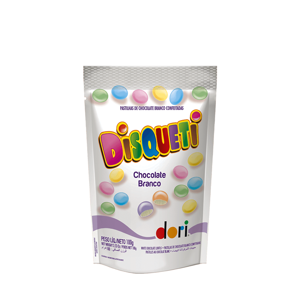 Disqueti Chocolate Branco Dori – 100g