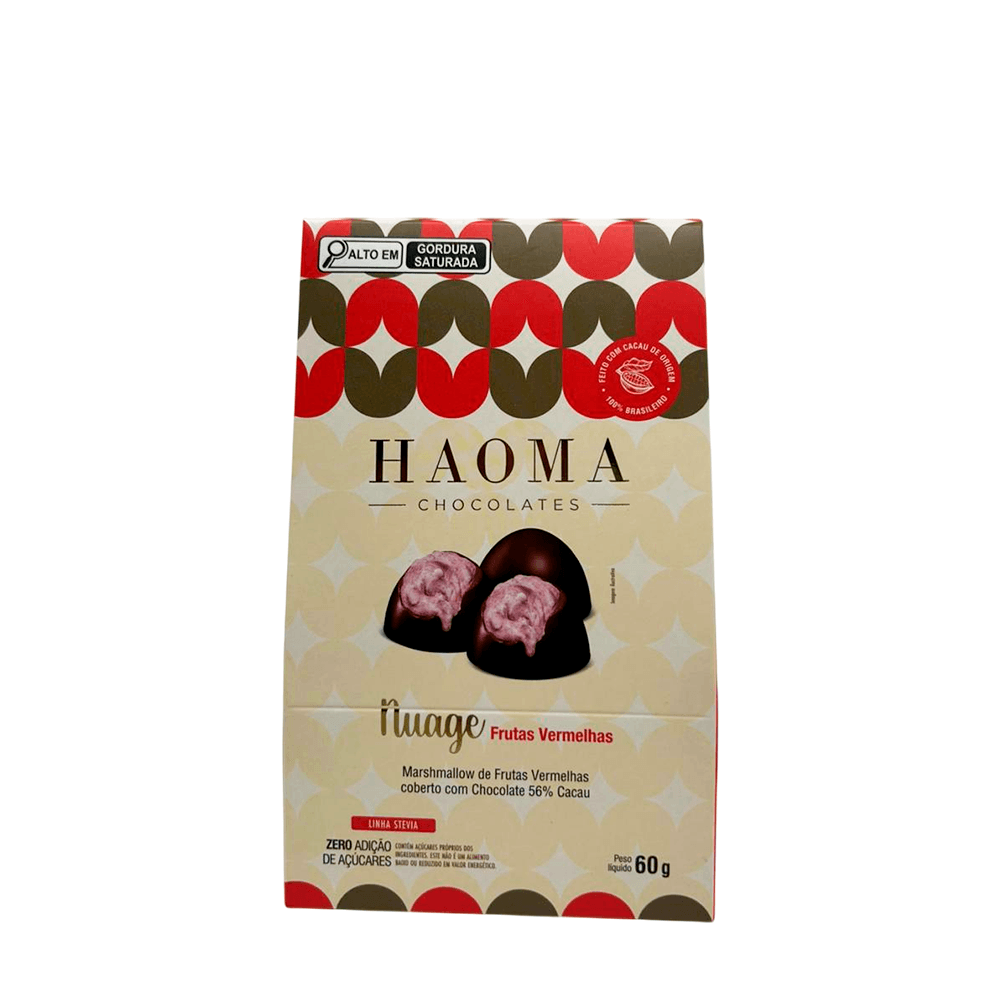Marshmallow Frutas Vermelhas Chocolate 56% Haoma – 60g