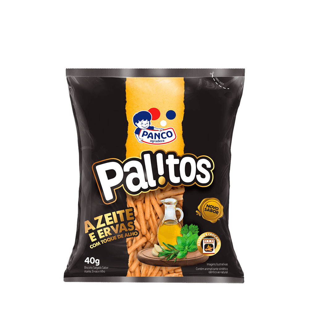 Biscoito Palito Azeite e Ervas Com Toque de Alho Panco - 40g