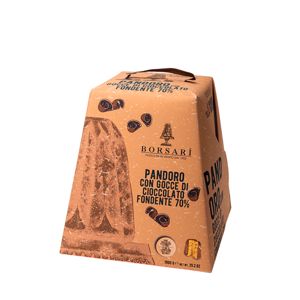 Pandoro com Gotas de Chocolate Amargo Borsari – 1kg