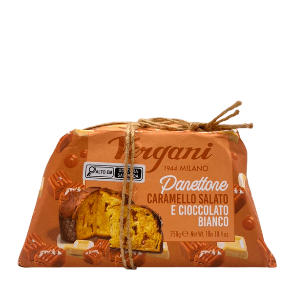 Panettone com Caramelo Salgado e Gotas de Chocolate Branco Vergani – 750g