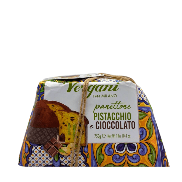 Panettone Recheado com Creme de Pistache e Gotas de Chocolate Vergani – 750g