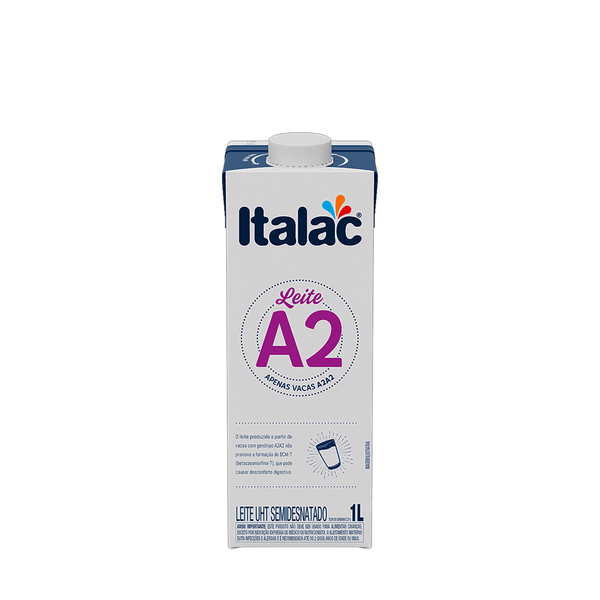 Leite UHT A2 Semi Desnatado Italac – 1L