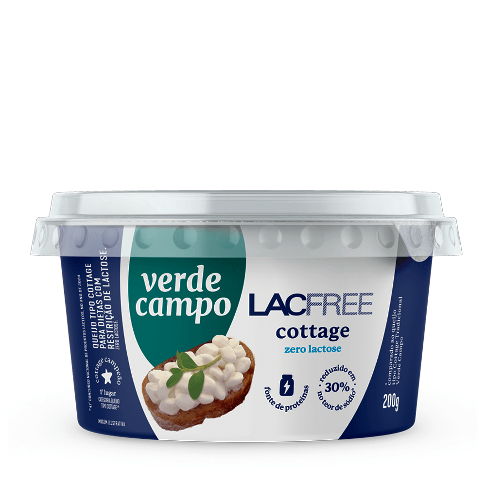 Queijo Cottage Lacfree Verde Campo - 200g