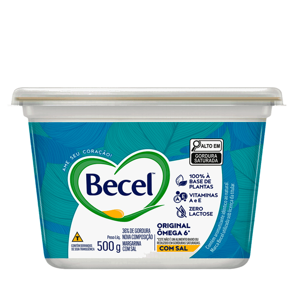Creme Vegetal Original Sem Sal Becel – 500g