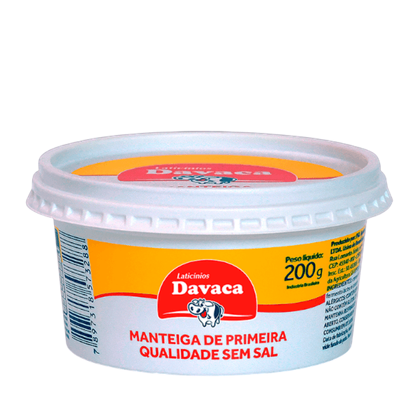 Manteiga Sem Sal Davaca – 200g
