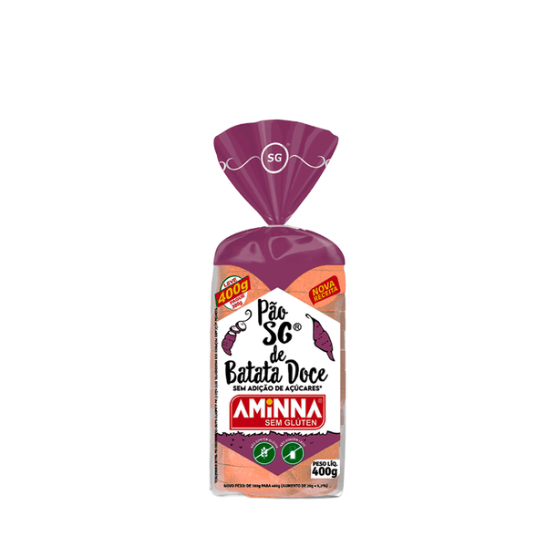 Pão de Batata Doce Refrigerado Aminna – 400g