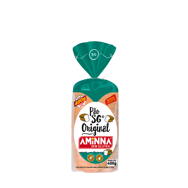 Pão Sem Glúten Tradicional Refrigerado Aminna – 400g