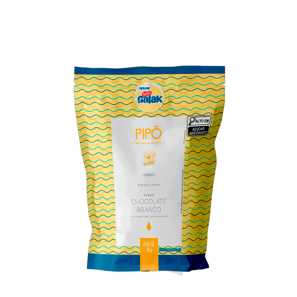 Pipoca de Chocolate Branco Galak Pipó 100g