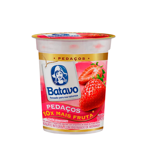 Iogurte Pedaço Fruta Morango Batavo – 100g