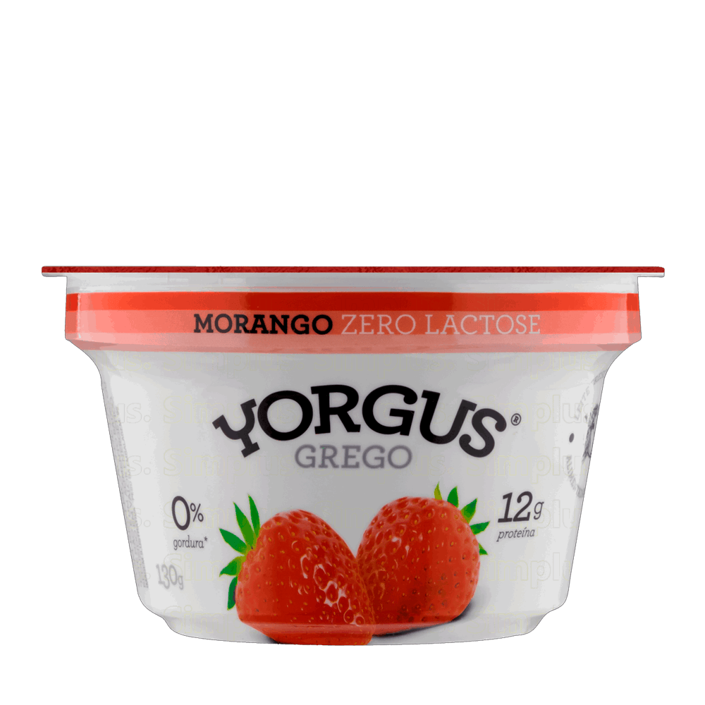 Iogurte Grego Morango Sem Lactose Yorgus  – 130g