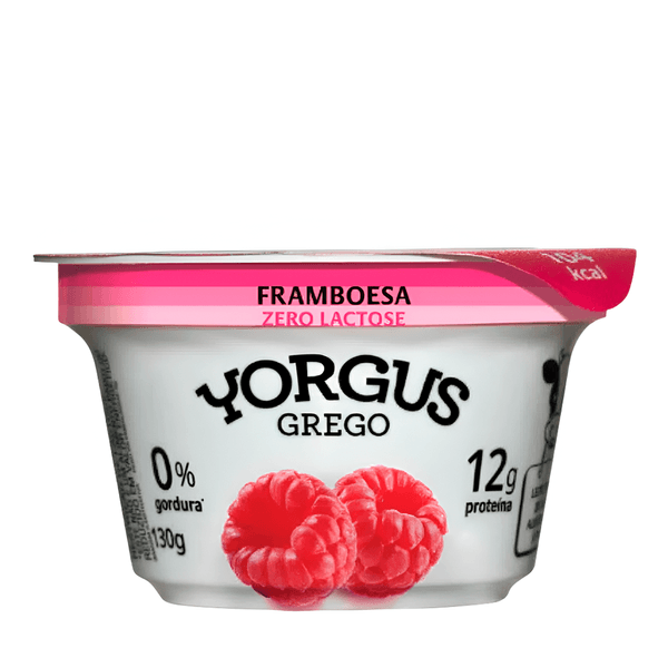 Iogurte Grego Framboesa Sem Lactose Yorgus – 130g