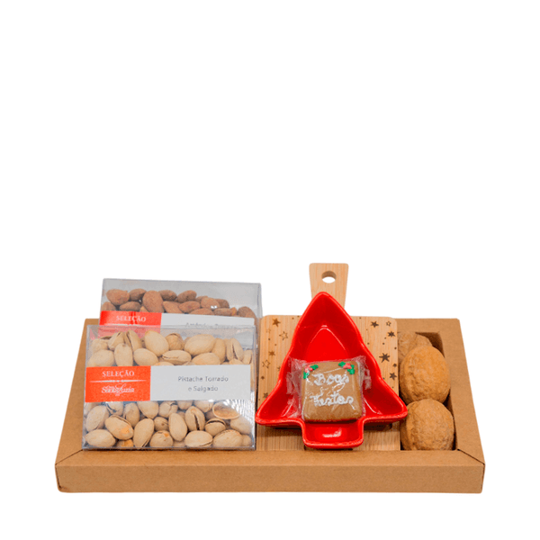 Presente de Natal Petisqueira e Nuts - 5 itens