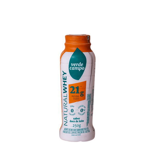 Iogurte Natural Whey Sabor Doce de Leite 21g de Proteína Verde Campo – 250g