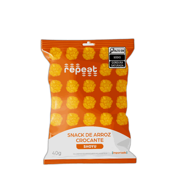 Snack de Arroz Crocante de Molho de Soja Repeat – 40g