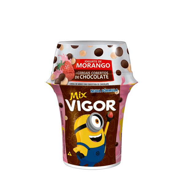 Iogurte Mix Cereais Morango Chocolate Vigor – 140g