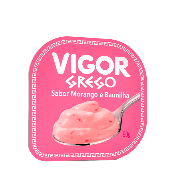 Iogurte Grego Morango Baunilha Vigor – 90g
