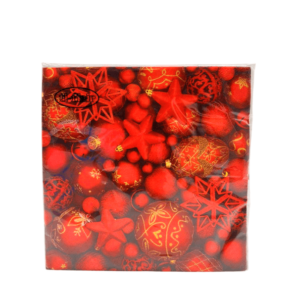 Guardanapo Bolas Natalinas Vermelho Ti-Flair – 33x33cm