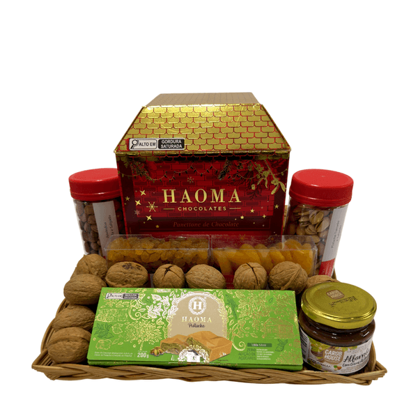Presente de Natal Sem Açúcar Panetone e Chocolate - 8 itens