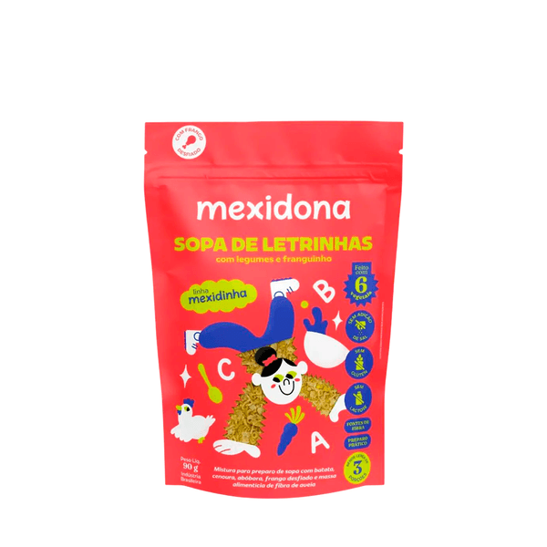 Sopa Letrinhas Franguinho e Legumes Sem Glúten Mexidona – 90g
