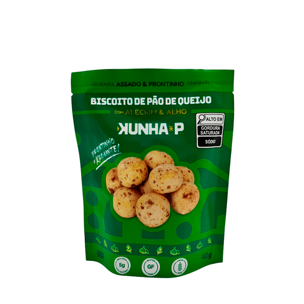 Biscoito de Pão de Queijo Alecrim e Alho Kunha-P -40g