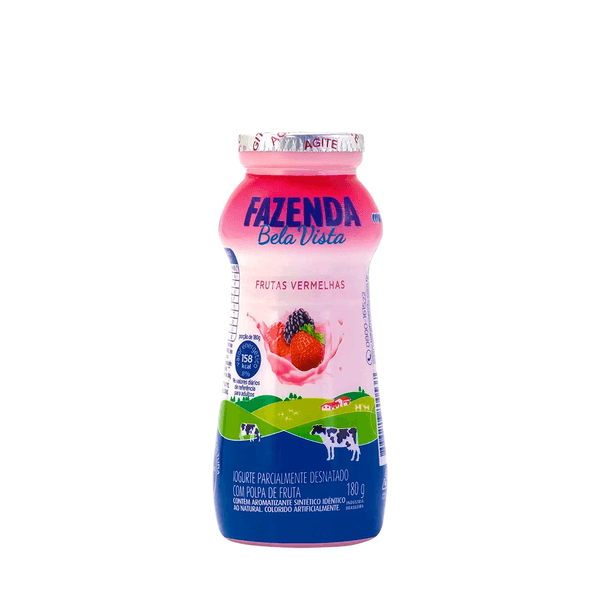 Iogurte Líquido Frutas Vermelhas Fazenda Bela Vista - 180g