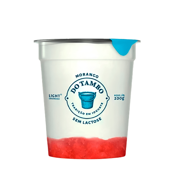 Iogurte Light Sem Lactose Morango Do Tambo – 200g