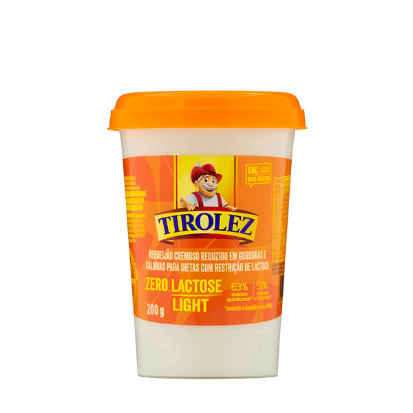 Requeijão Light Sem Lactose Tirolez - 200g