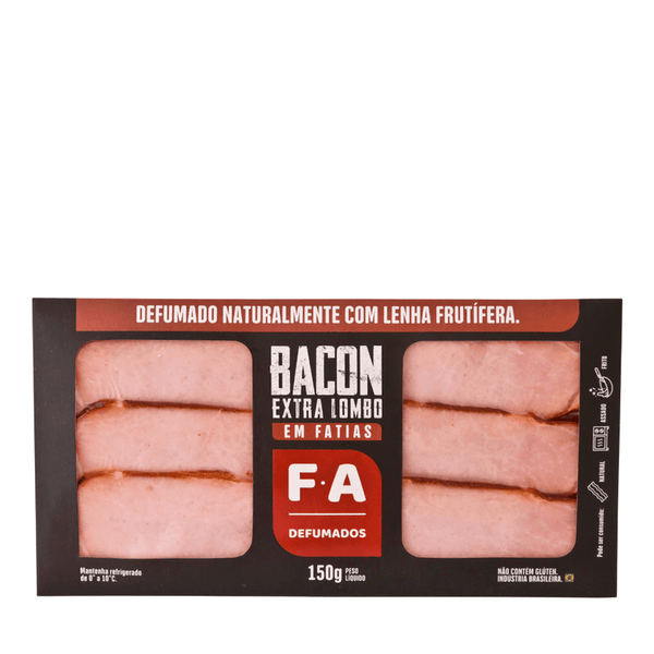 Bacon de Lombo em Fatias Defumado F. A Defumados – 150g