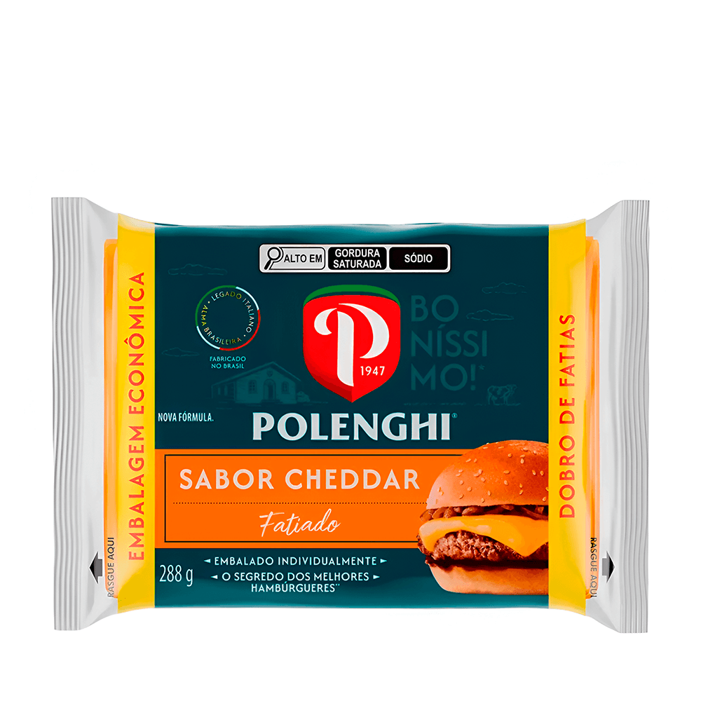 Queijo Sabor Cheddar Fatiado Polenghi – 288g