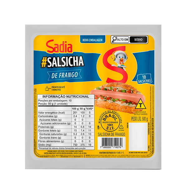 Salsicha de Frango Sadia – 500g