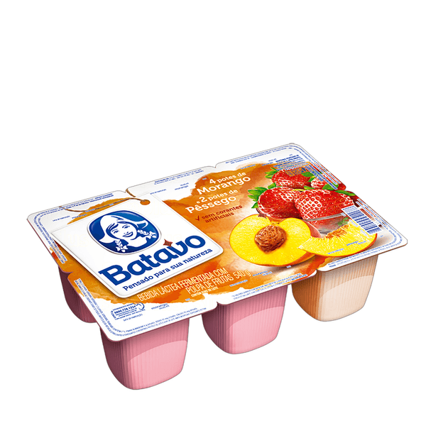 Bebida Láctea Morango e Pêssego Batavo – 540g