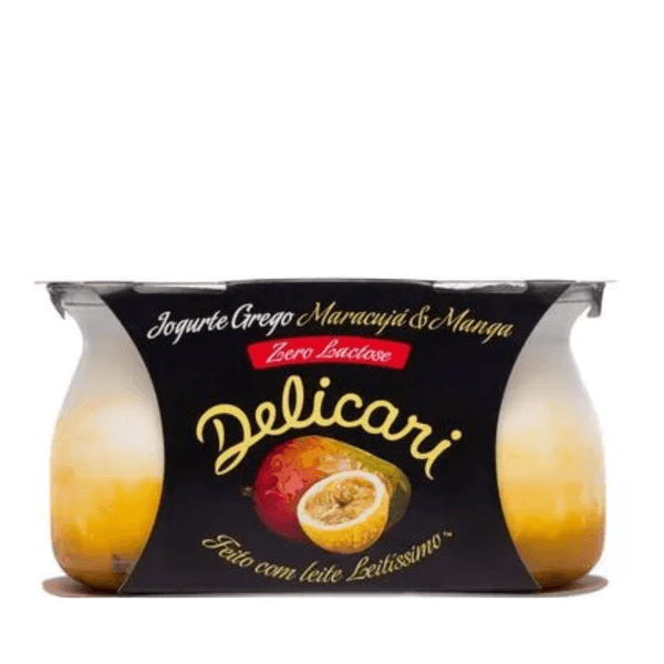 Iogurte Grego Maracujá e Manga Sem Lactose Delicari – 340g