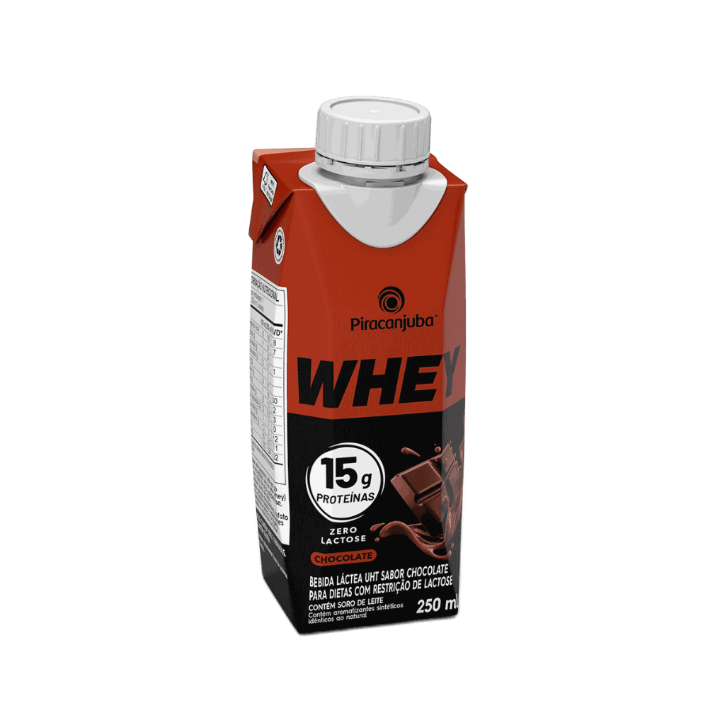 Bebida Láctea Whey Chocolate Piracanjuba - 250ml