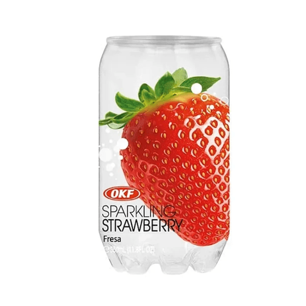 Água Saborizada Gaseificada Sabor Morango OKF - 350ml