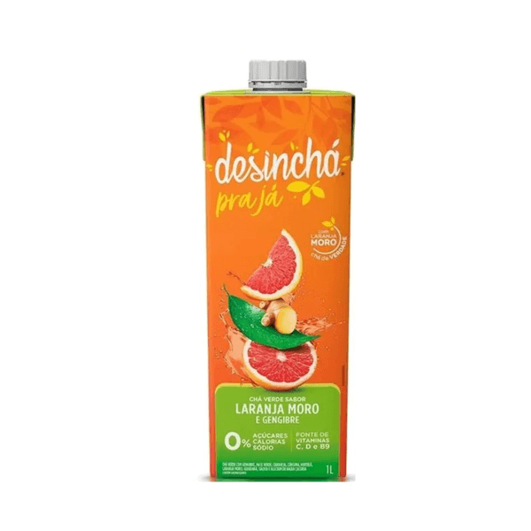 Chá Verde Laranja Moro e Gengibre Desinchá - 1L