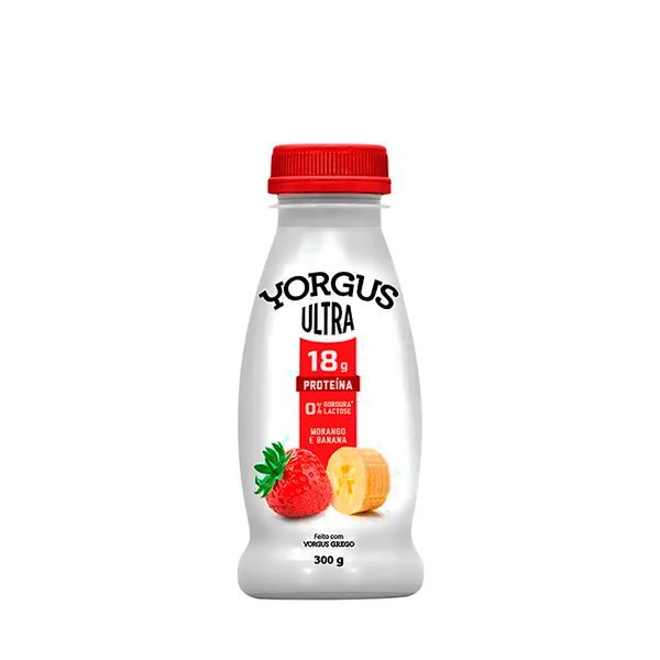 Iogurte Ultra Morango e Banana sem Lactose Yorgus – 130g