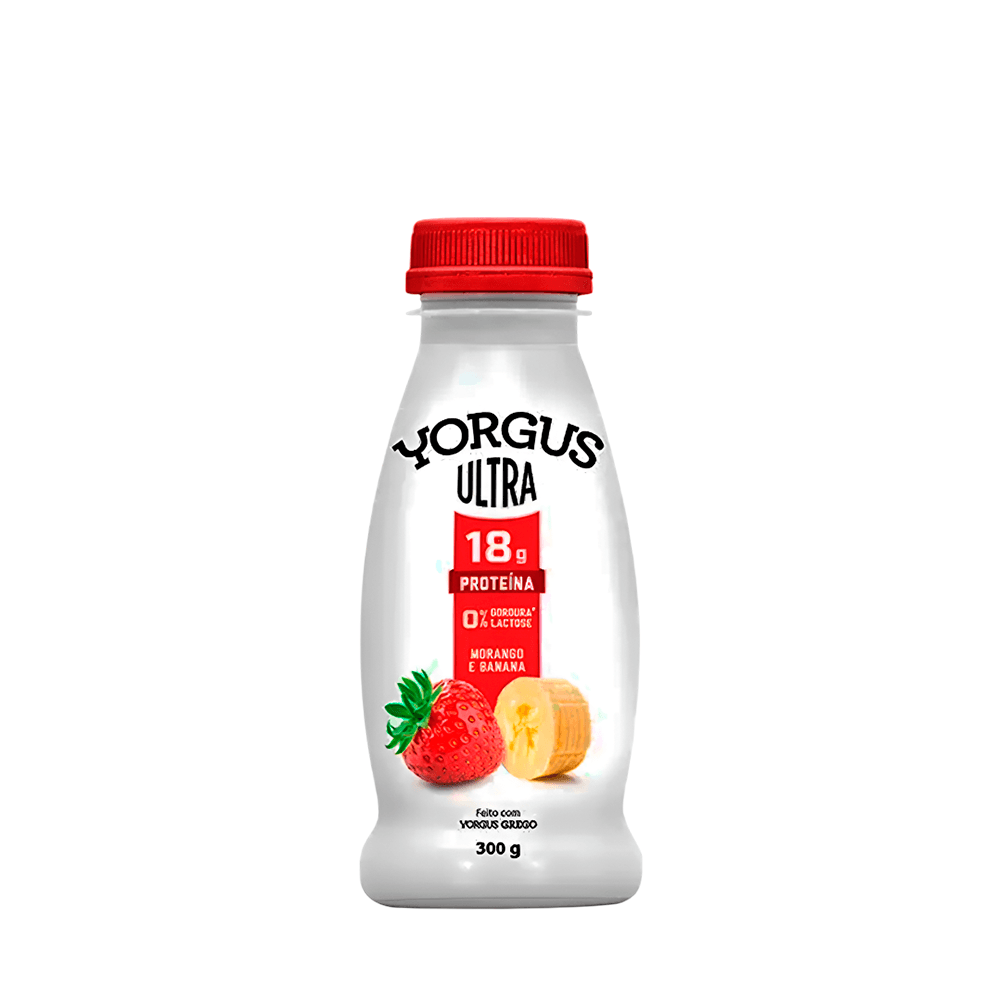 Iogurte Ultra Morango e Banana sem Lactose Yorgus – 130g