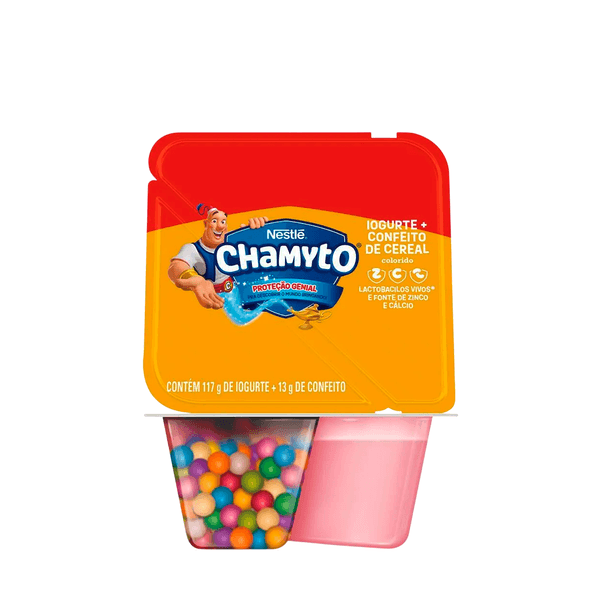 Leite Fermentado Morango Cereais Caramelo Chamyto - 130g