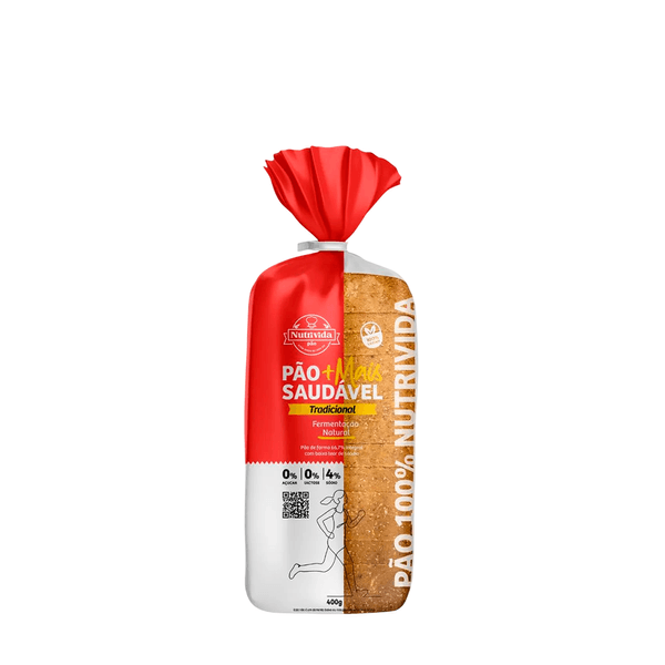 Pão de Forma Integral Tradicional Nutri-Vida Vegano – 400g