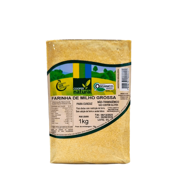 Farinha de Milho Grossa Orgânica Coopernatural -500g