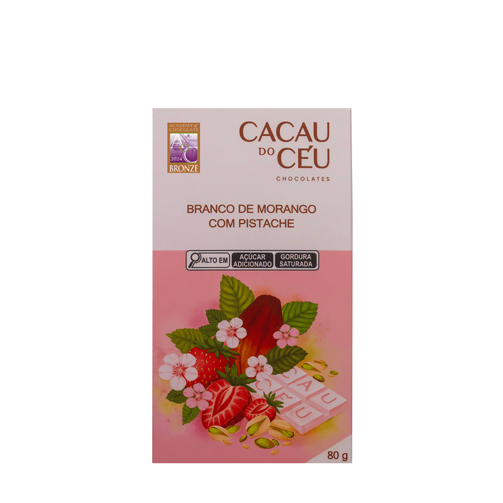 Chocolate Morango e Pistache Cacau do Céu – 80g