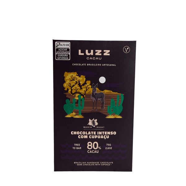 Chocolate 80% Intenso com Cupuaçu Luzz Cacau - 75g