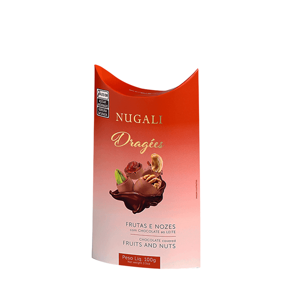 Chocolate Dragées Frutas e Nozes Nugali – 100g
