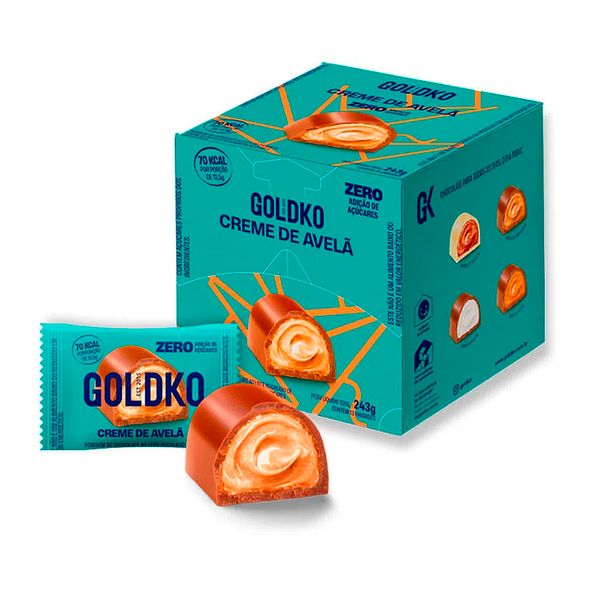 Bombom Creme de Avelã Sem Adição de Açúcar Goldko – 13,5g