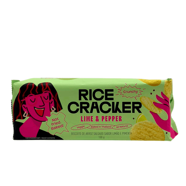 Snack Rice Cracker Lime Pepper The Deli Secret -100g