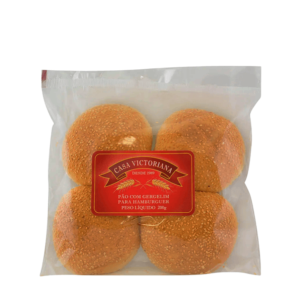 Pão com Gergelim para Lanche Casa Victoriana -400g
