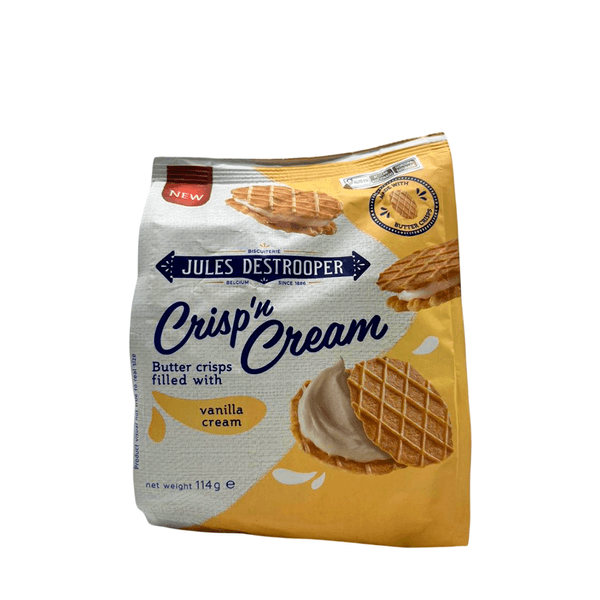 Biscoito Amanteigado Recheado Creme de Baunilha Jules Destrooper – 114g