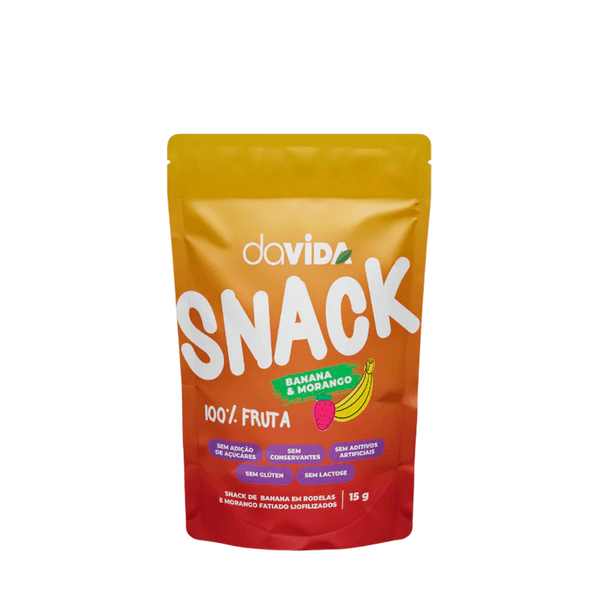 Snack Banana e Morango Sem Açúcar Davida - 15g