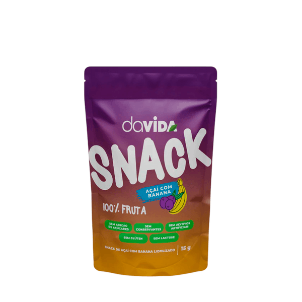 Snack Açaí com Banana Sem Açúcar Davida - 15g